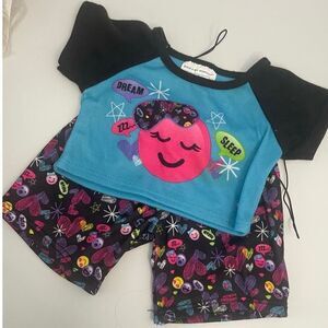 Build a Bear 3+ Pajamas PJs Sleep Stars Teddy Bear Clothes Outfit Sleep Set